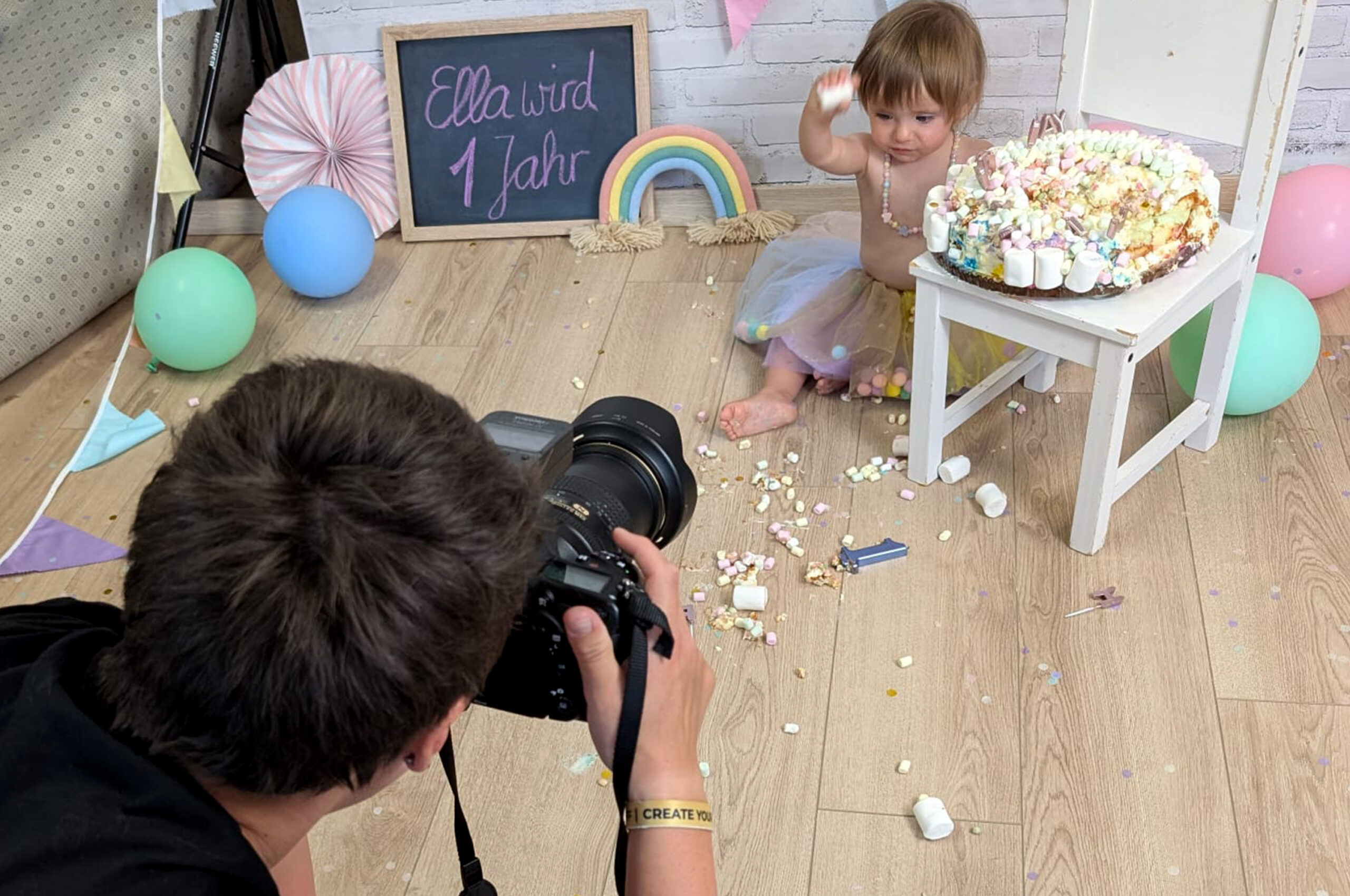 Fotografieren im Studio Smash Cake